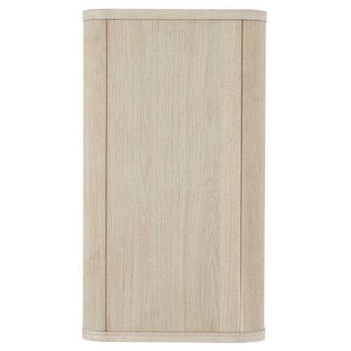 Furnhouse 3-deurs wandkast Nyborg - Witte olie - MDF, Eikenfineer, Glas - 34x180x60