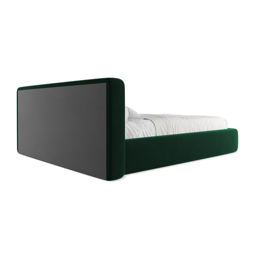 LaMiaSofa Bed met opbergruimte Firenze - velours - flessengroen - 200x225x82