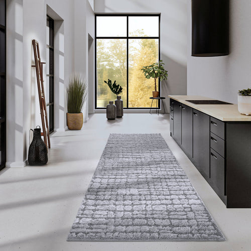 Elle Decoration Gallery High Pile Rug Artistique Light Grey 200x280 cm - vtwonen shop