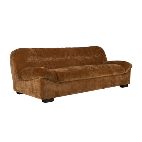 Dutchbone Douglas 3-zitsbank Velours Cognac Bruin - vtwonen shop