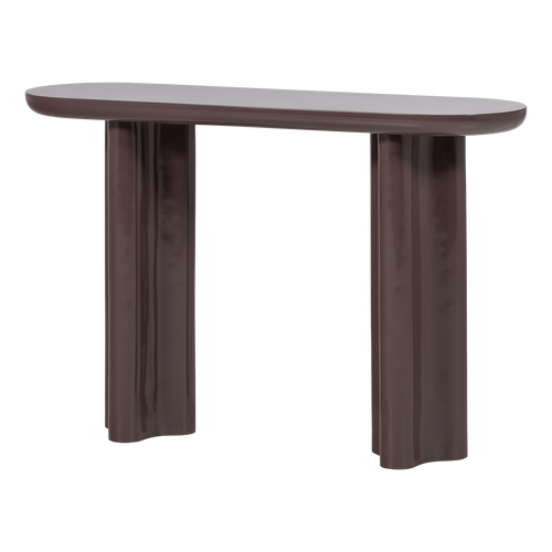 WOOOD bijzettafel Evara - Hout - Hoogglans Donkerbruin - 80x120x35