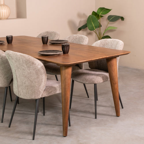 LABEL51 Eettafel Fly - Bruin Mangohout - 220x100x76cm