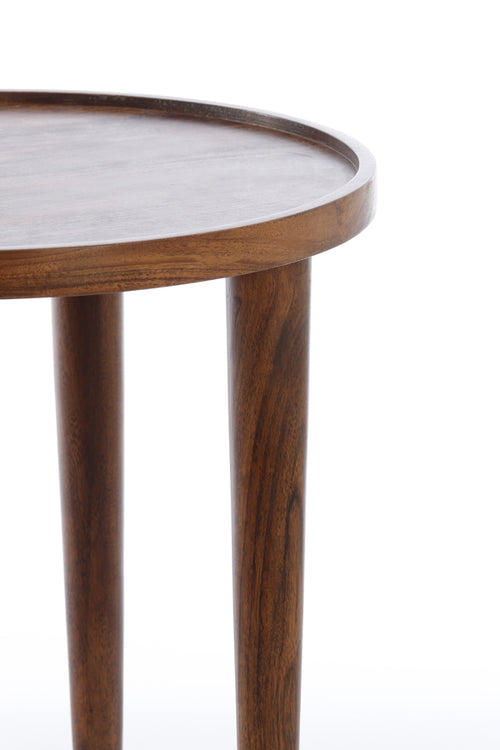 Light & Living bijzettafel QIANO - Ø49x49cm - bruin - vtwonen shop