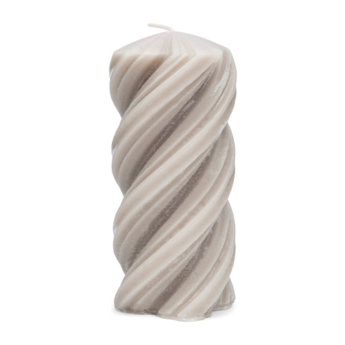 Rivièra Maison Twisted Pillar Candle 6,5x14 - Paraffine - Flax - vtwonen shop