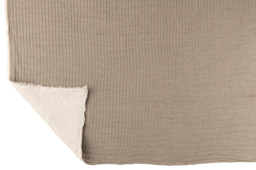 J-Line plaid Strepen Stiksel - katoen/polyester - grijs - vtwonen shop