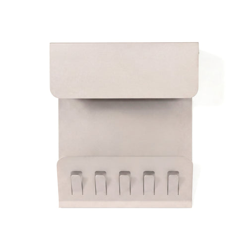 Spinder Design Wandkapstok Keeper - Silky Taupe - 5 haken - opbergvak