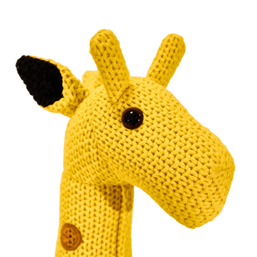 Pintado & Lacado knuffeldier Giraffe - geel - 55 cm