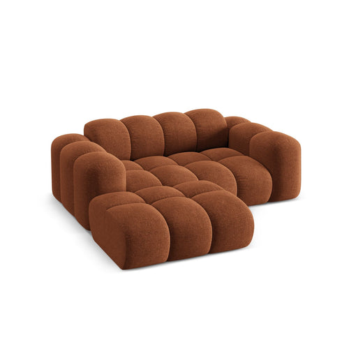 Cosmopolitan Design - Linker hoekbank Treno 2-zits, chenille baksteen - 164x180x70cm
