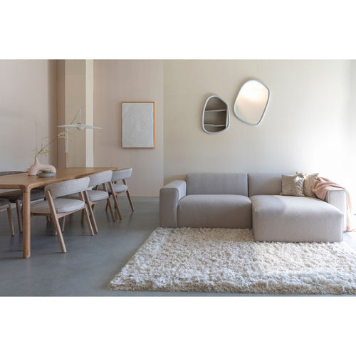 Zuiver Sofa Milka 3-zitsbank Chaise longue Rechts Cappuccino