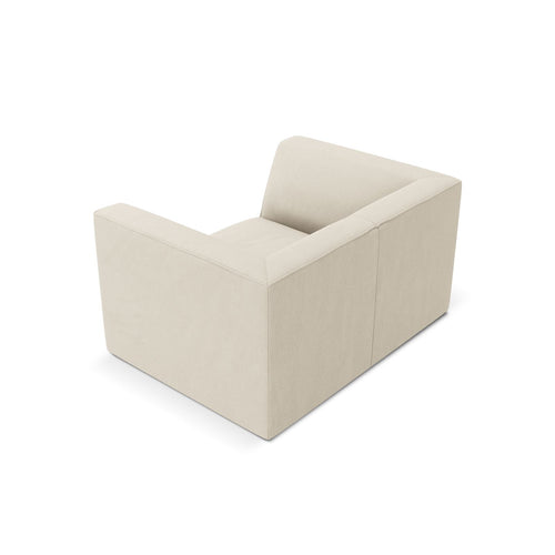 Cosmopolitan Design - Fauteuil Siena ribfluwelen lichtbeige - 92x120x69cm