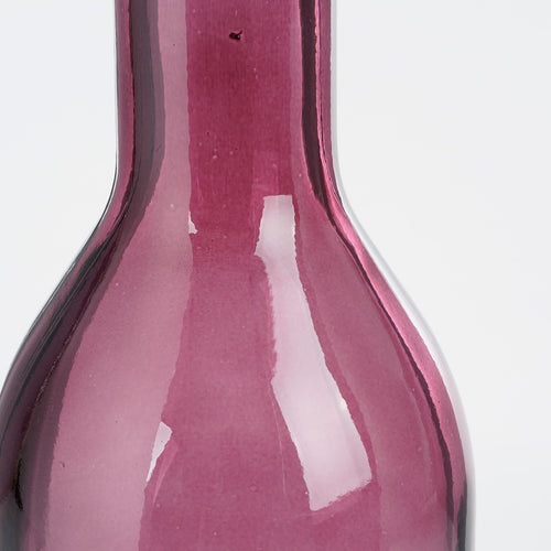 Mica Decorations Rioja Fles Vaas - H50 x Ø15 cm - Gerecycled Glas - Bordeaux