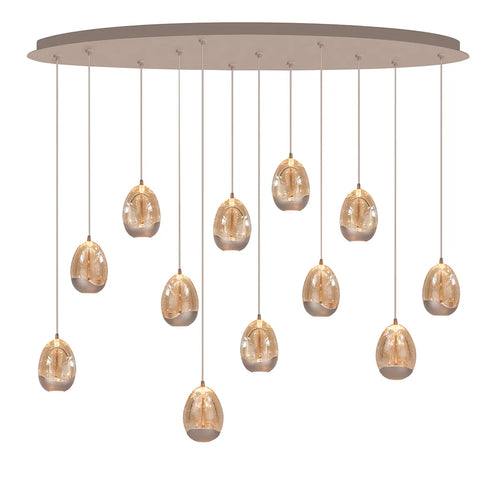 Highlight hanglamp Egg - 12 lichts - 140  x 155   cm - champagne