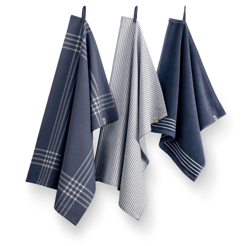 Walra - Keukenset Superior Kitchen Set - 2x 50x70 + 1x 50x50 cm - Blauw / Wit