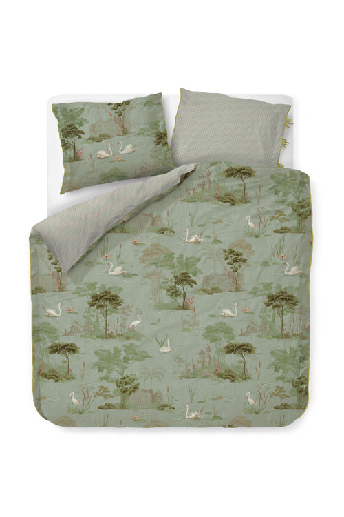 Pip Studio Dekbedovertrek Darjeeling Days - 240 x 200/220 cm - Groen