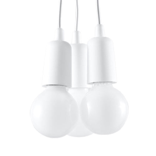 Sollux Lighting Hanglamp DIEGO 3 wit - 15x15x90cm