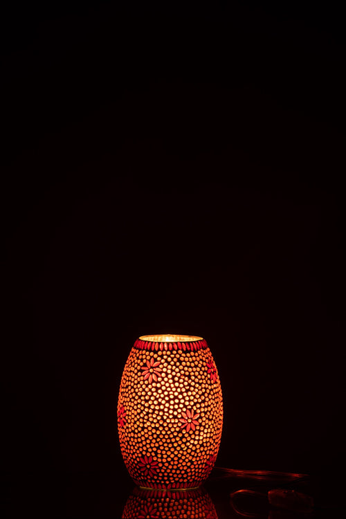 J-Line lamp Bram - glas - rood - small