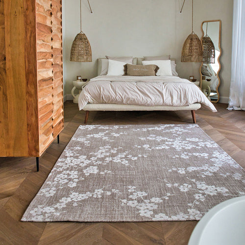 Louis De Poortere binnen & buiten machinewasbaar vloerkleed Sakura van 70% gerecycled PET - grijs - 170x235cm