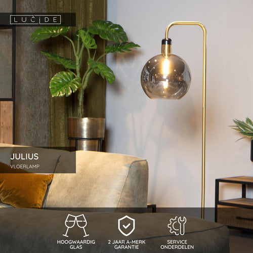 Lucide vloerlamp JULIUS - 1xE27 - Fumé
