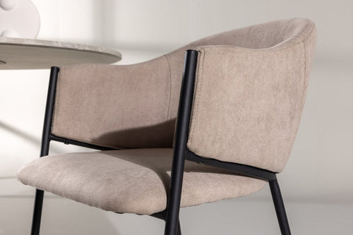 Rebellenclub Eetkamerstoel Afi - set van 2 - Beige Velours - vtwonen shop