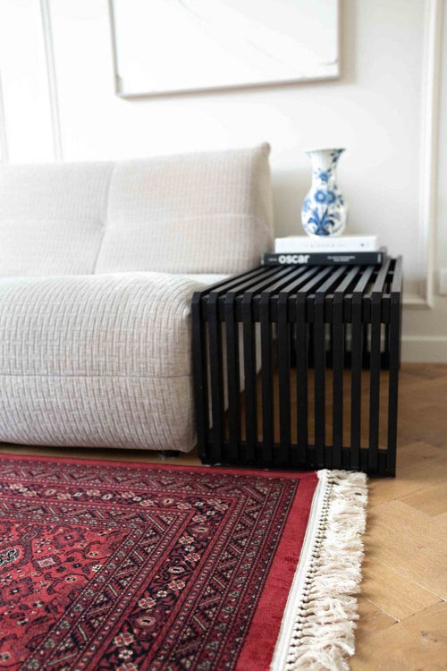 Interieur05 Vintage vloerkleed By Beppe rood met franjes - 195 x 300 cm - vtwonen shop