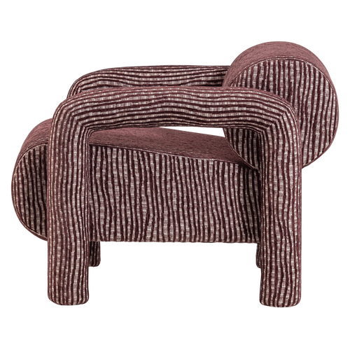 WOOOD fauteuil Lenny - Dessin - Bordeauxrood - 65x76x82