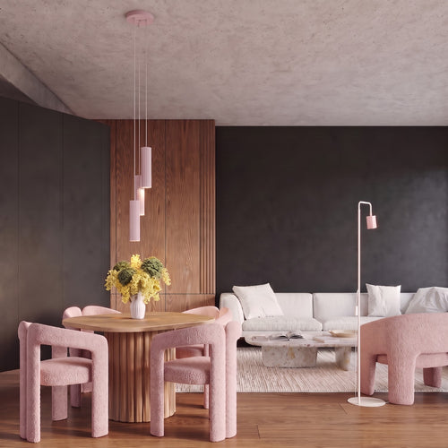 Sollux Lighting Vloerlamp RAYO 1 roze - 30x30x160cm