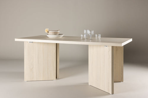Rebellenclub Eetkamertafel Vimmerby - 180 x 90 cm - Whitewash - vtwonen shop