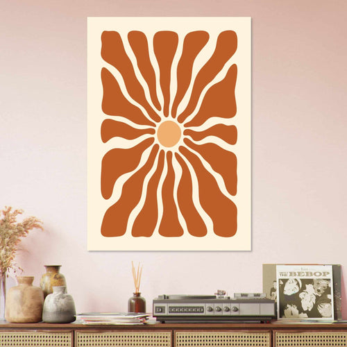 Artfulprints  Boho - Ibiza sun   poster A4 21x29.7 cm