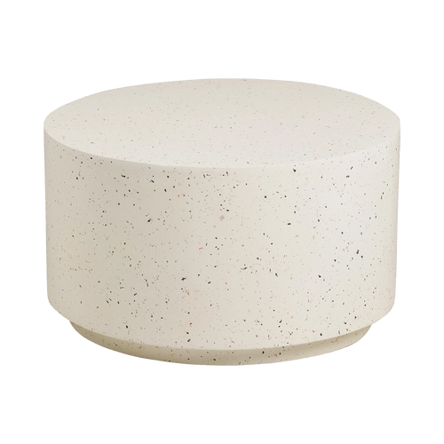 Artichok Boan ronde fiberclay salontafel gebroken wit -  Ø70 x 40 cm