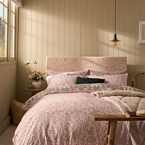 William Morris at Home Dekbedovertrek Tweepersoons Rose Brick 200 x 200cm