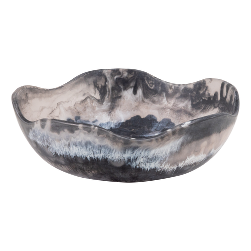 WOOOD decoratieschaal epoxy Evo - Zwart - Melange - 11x37x36