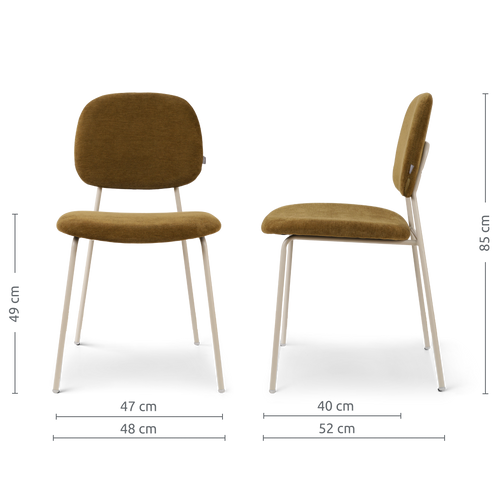 Nolon Jasmijn eetkamerstoel Mosgroen - Grijsbeige - vtwonen shop