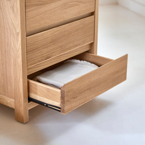 Tikamoon Nachtkastje in massief eiken met 3 laden - Naturel - vtwonen shop