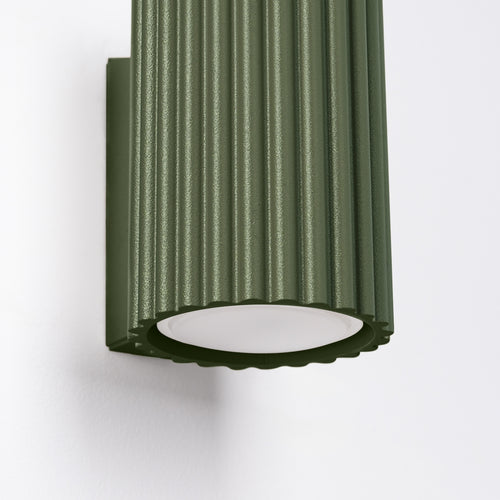 Sollux Lighting Wandlamp KARBON 10 olijfgroen - 6,5x8,5x10cm