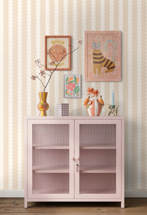 ESTAhome behang grafische print beige - 0.53 x 10.05 m - 131742