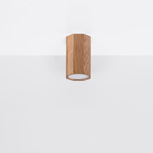 Sollux Lighting Plafondlamp ZEKE 10 eik - 6x6x10cm