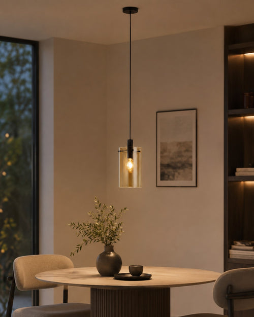 Stars of Light hanglamp Polverara - 1 lichts - ø18 cm - e27 - zwart