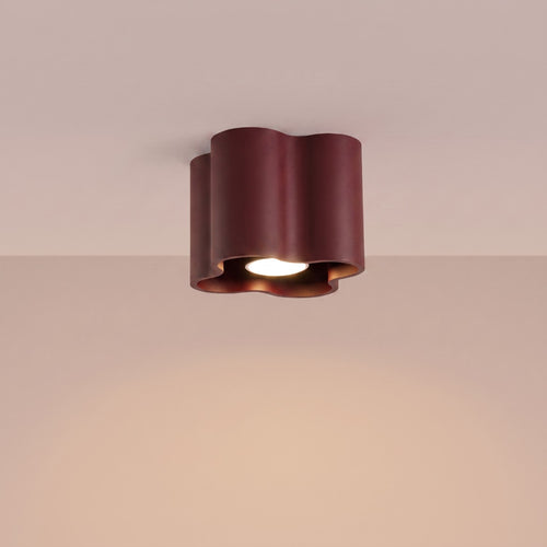 Sollux Lighting Plafondlamp OVIO 1 bordeaux GU10 - 12x12x10cm