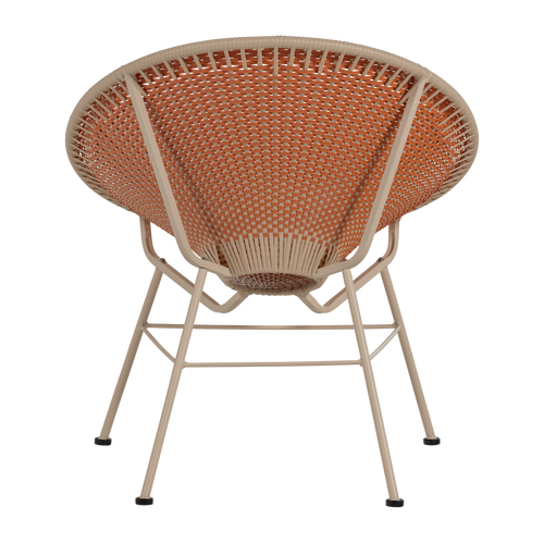 WOOOD loungestoel Kazoun - Kunststof - Oranje - 81x73x71