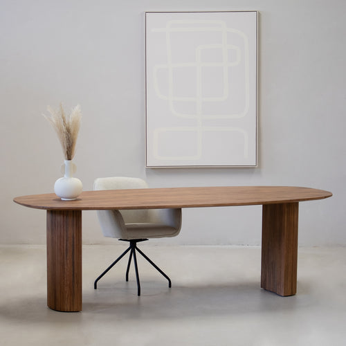 Giga Meubel Eettafel Feline - Deens Ovaal - Mangohout - 300cm