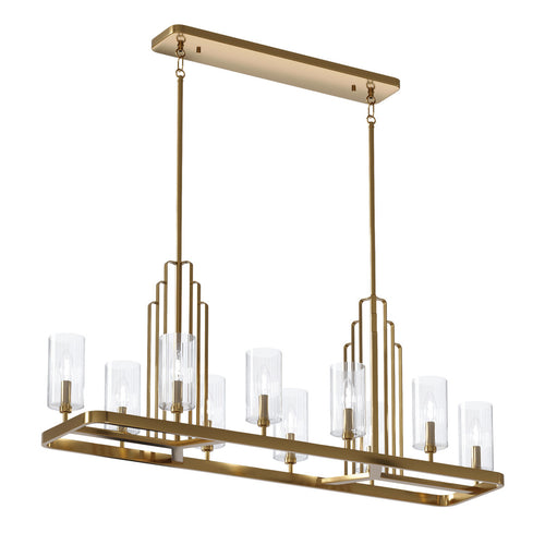 Elstead Kichler Kimrose Bar hanglamp geborsteld natuurlijk messing