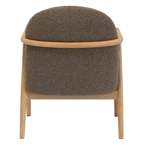 DÉJA Living Fauteuil Skövde - Taupe Stof/Eiken - 65x72x81cm - vtwonen shop