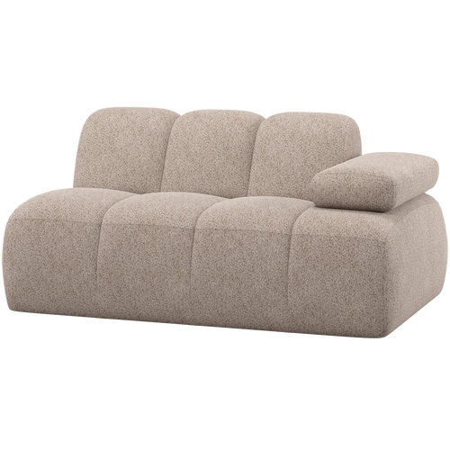 WOOOD 1,5-zits element bank arm rechts Mojo - Wollig - Donkerzand - 74x164x97 - vtwonen shop