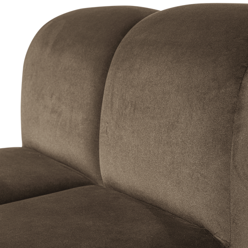 WOOOD eetbank 84 cm met rugleuning Mojo - Velvet - Taupe - 83x84x73
