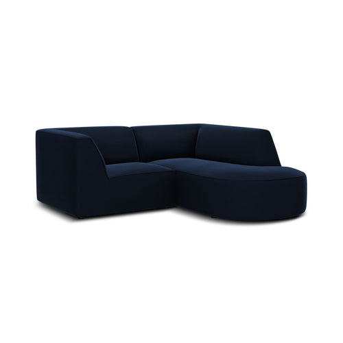 Cosmopolitan Design - Modulaire hoekbank rechts Siena 3-zits, flueel koningsblauw - 180x186x69cm