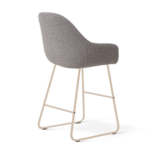 Nolon Nino-Mae barkruk bouclé taupe - beige onderstel - 65 cm