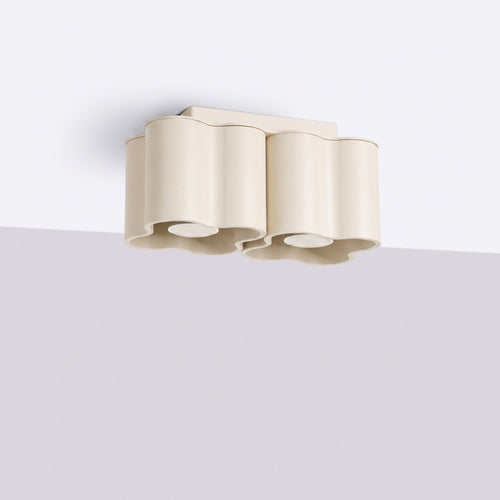Sollux Lighting Plafondlamp OVIO 2 beige GU10 - 24,5x12x12cm