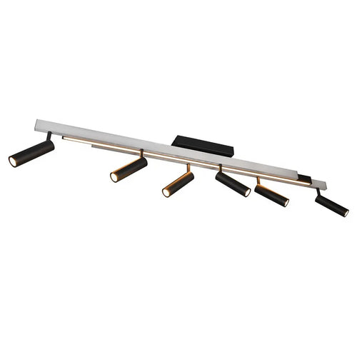 Trio Leuchten plafondlamp Zeno - 7 lichts -  180  x 8.5   cm - aluminium