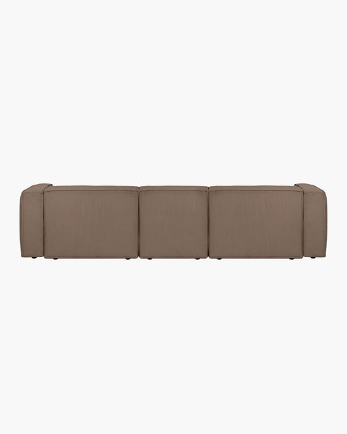 noo.ma Lobi 4-zits hoekbank in Mocha Brown corduroy, links/rechts draaibaar