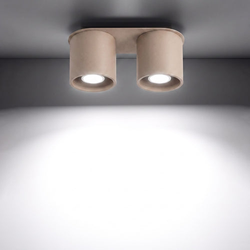 Sollux Lighting Plafondlamp ORBIS 2 taupe - 26x10x12cm